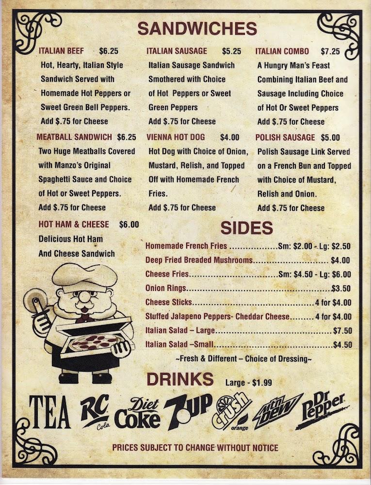 Papa Manzo's II Menu image 2