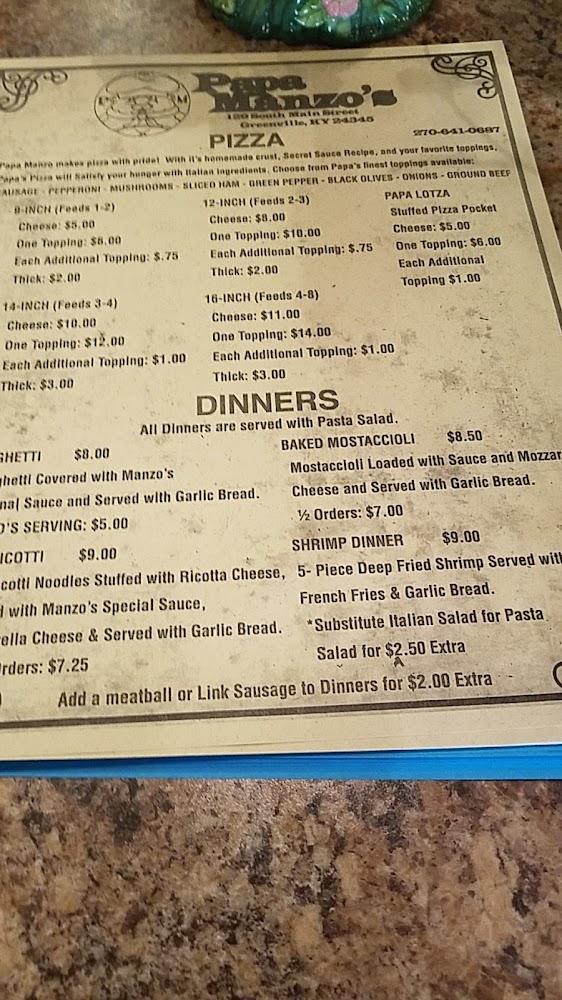 Papa Manzo's II Menu image 3